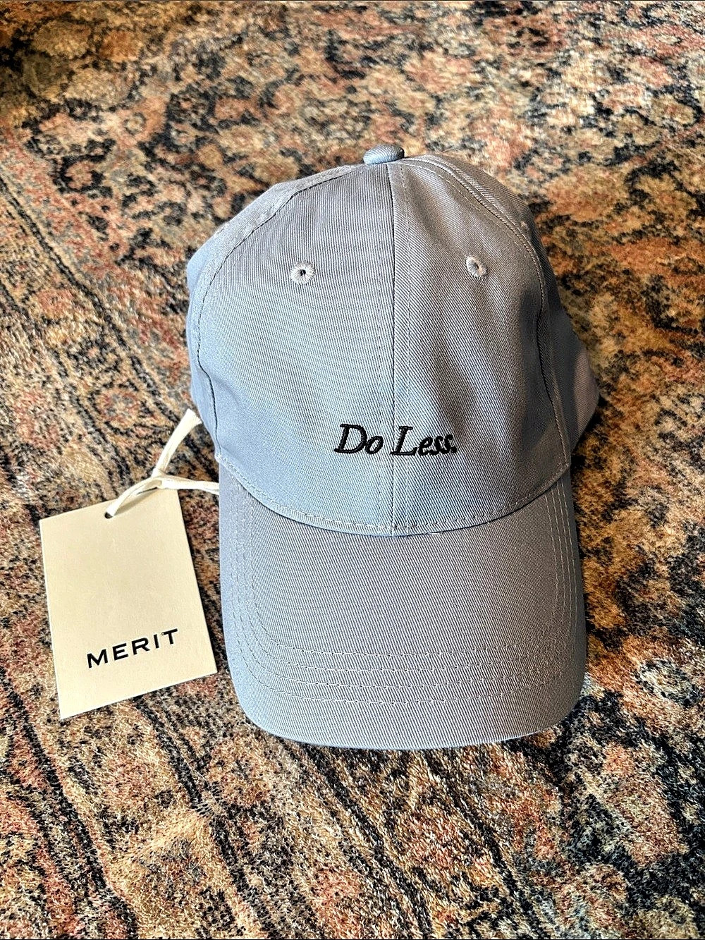 MERIT Do Less. Embroidered Baseball Cap Blue